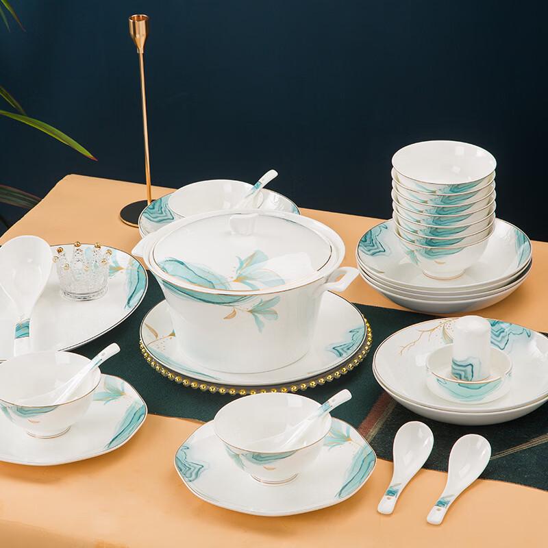 Ruhan Lolita 56-Piece Ceramic Dinnerware Set
