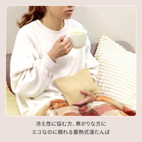 IFUDO Poka Warmer Brown Hot Water Bottle, Rechargeable, with Cover, No Hot Water Needed, Compact, Cold Weather Protection, IFD-542