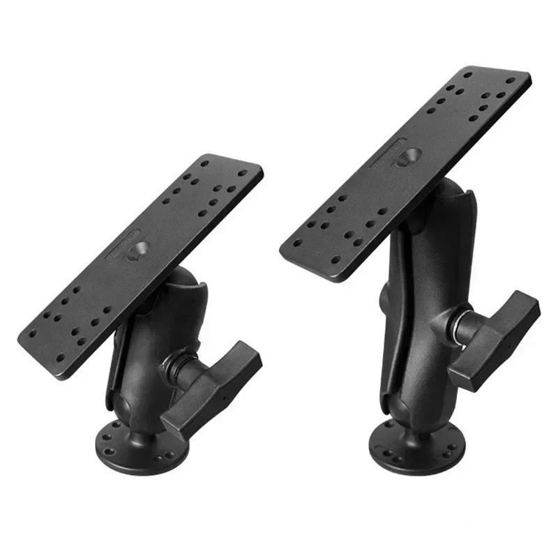 1.5 inch Ballhead Combo Fish Bracket Fishfinder Mounting Holder Double Socket Arm Round Base Boat Photo Equipment 9cm