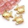 Stainless Steel Tropical Fish Goldfish Pendant Charm for DIY Jewelry.