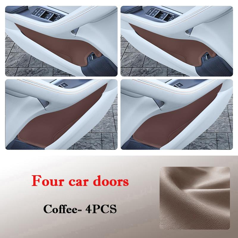 For BYD Song Plus Pro DMi EV Car Door Slot Storage Box Leather Door groove Protective Pad Storage Barrel Interior Accessories