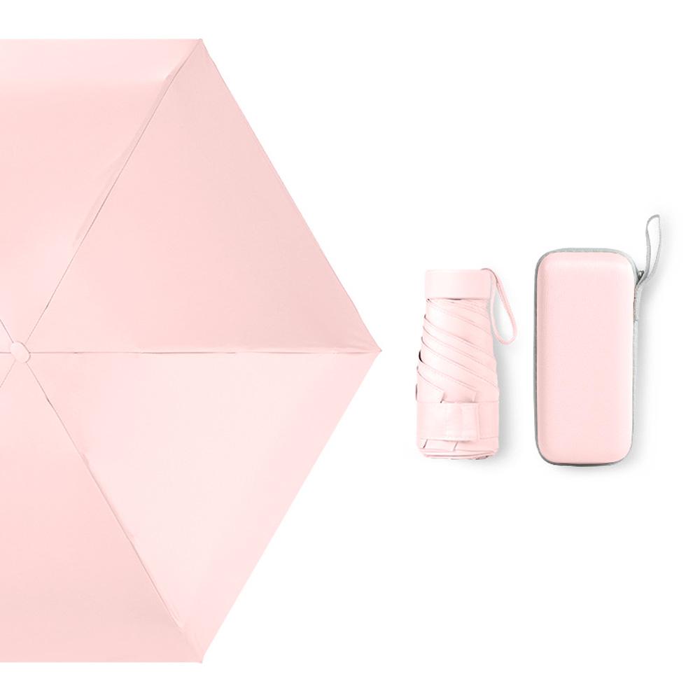 Mini Travel Sun Umbrella Waterproof Folding Umbrella Capsule Shape Umbrella with Case