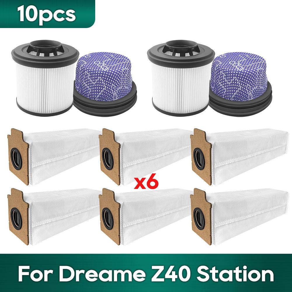 Compatible for Dreame Z40 Station Accessories Hepa Filter Dust Bag