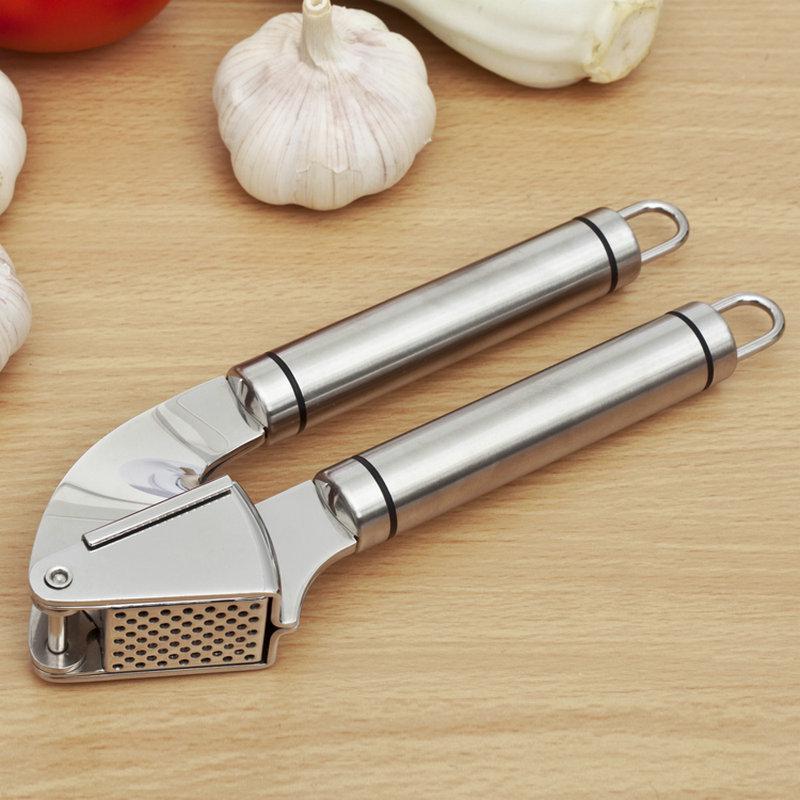 Stainless Steel 304 Garlic Press & Peeler – Household Manual Garlic Chopper & Masher.
