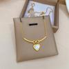 Bow Love Temperament Personality Minimalist Furnace Real Gold Female Collarbone Necklace