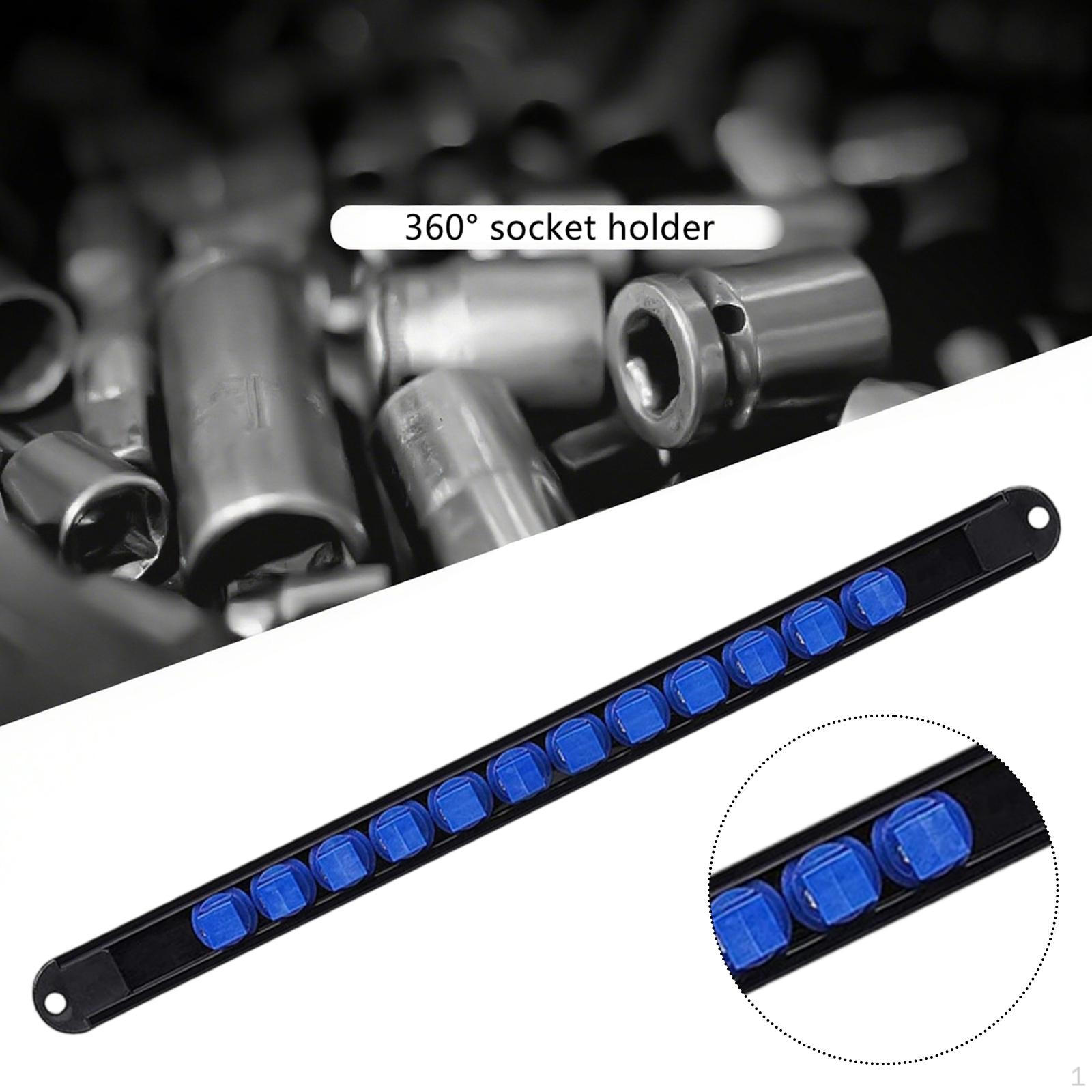 

Sockets Organizer Blue for Toolboxes Professional Portable Premium Storage Rack Holder Design A