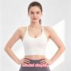 Women Stylish Cross Back Yoga Tank Top with One-piece Chest Pads, Elastic Comfort Workout Bra, Light Support Activewear for Sports and Outdoor