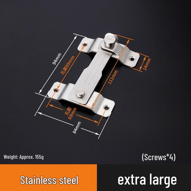90° Stainless Steel Sliding Door Latch Bolt for Pet Cages – Anti-Theft Safety Lock