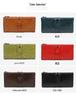 2025 RFID-Blocking Anti-Magnetic Women's Retro Oil Wax Leather Clutch/Long Wallet.
