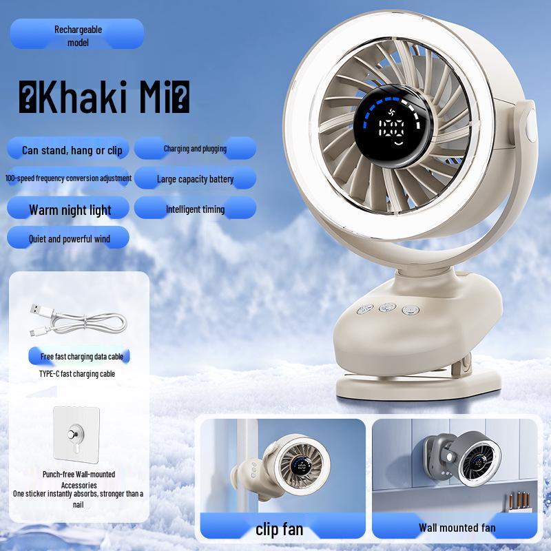 

Crossubs Multifunctional Remote-Control Desktop Clip Fan with 100 Adjustable Gears and USB Charging 17.5*13.5*26.5 CM