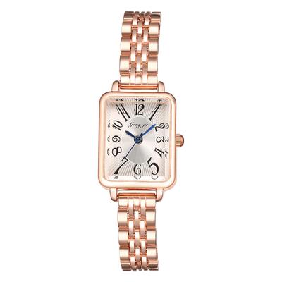 Simple Square Analog Watch for Women: Waterproof Stainless Steel Strap, Fashion Accessory - Valentine's Day, Christmas, Birthday Gift