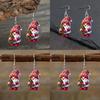 Christmas Themed Santa Claus Holding Tree Pattern Women Acrylic Earrings For Christmas Celebration Gift