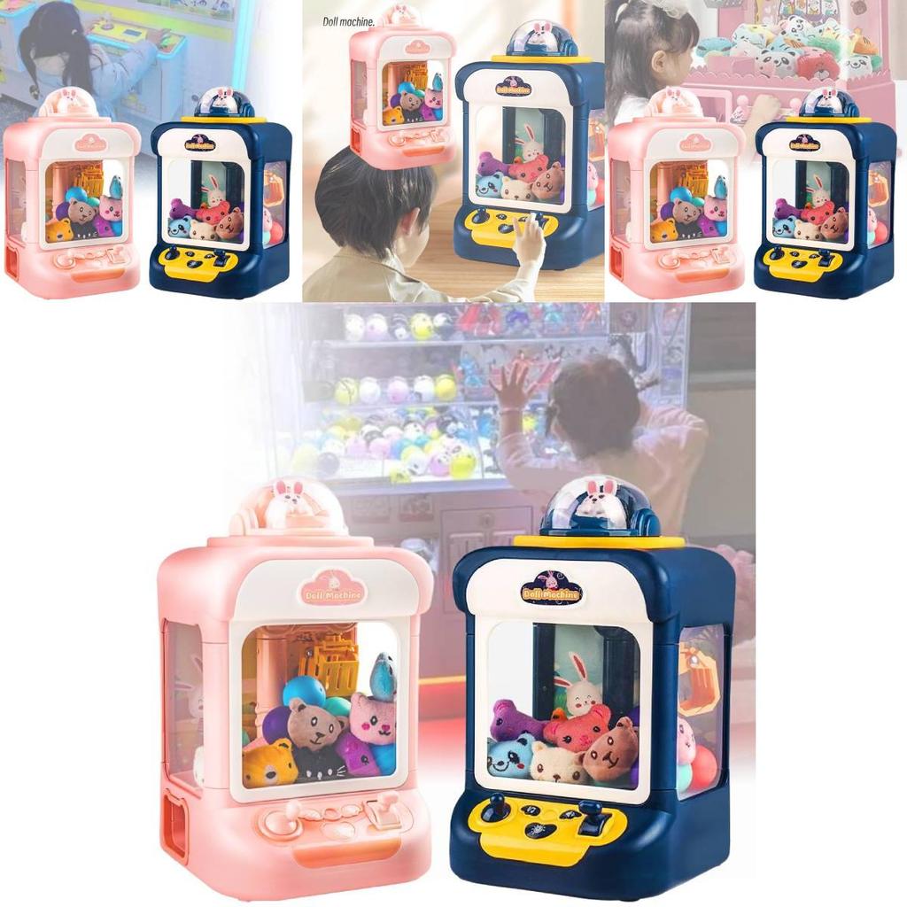 Children's Mini Home Claw Machine With Plush Toys And Gumball Capsules Fun Gift For Boys And Girls