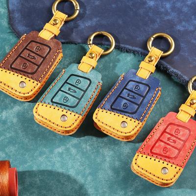 Applicable To Volkswagen Key Bag Passat Golf Handmade New Cross-border Leather Car Key Cover