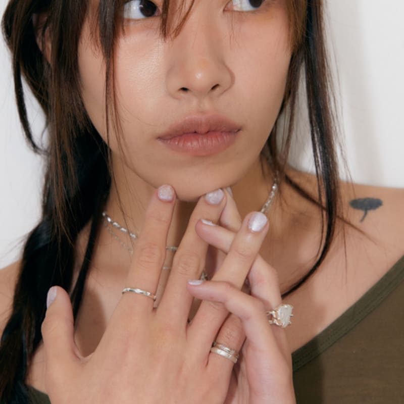 fillow charming patterned heart ring