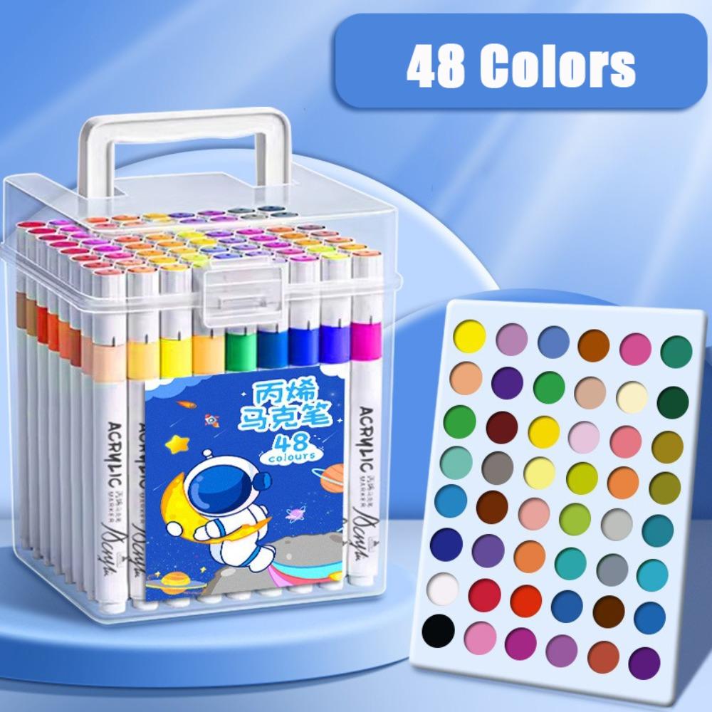 12-120 Colors Stackable Color Acrylic Marker Pen Washable Art Painting Markers  Stone Paint