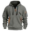 2025 Autumn and Winter New Hooded Casual Jacket Zipper Cardigan Trendy Men's Sweatshirt