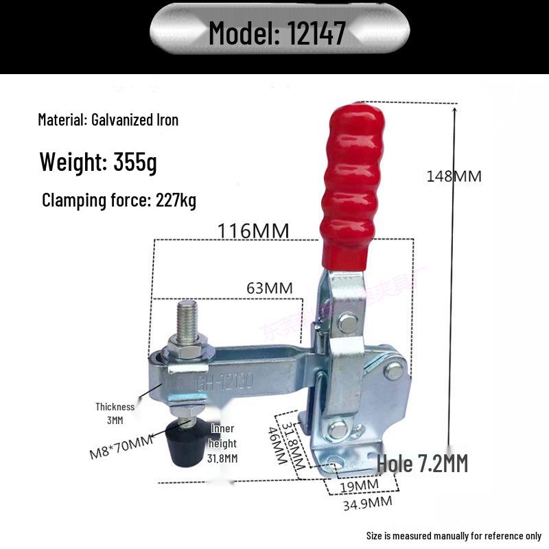 XB-101-A Adjustable 304 Stainless Steel Quick Latch Clamp for Workpiece Fixing