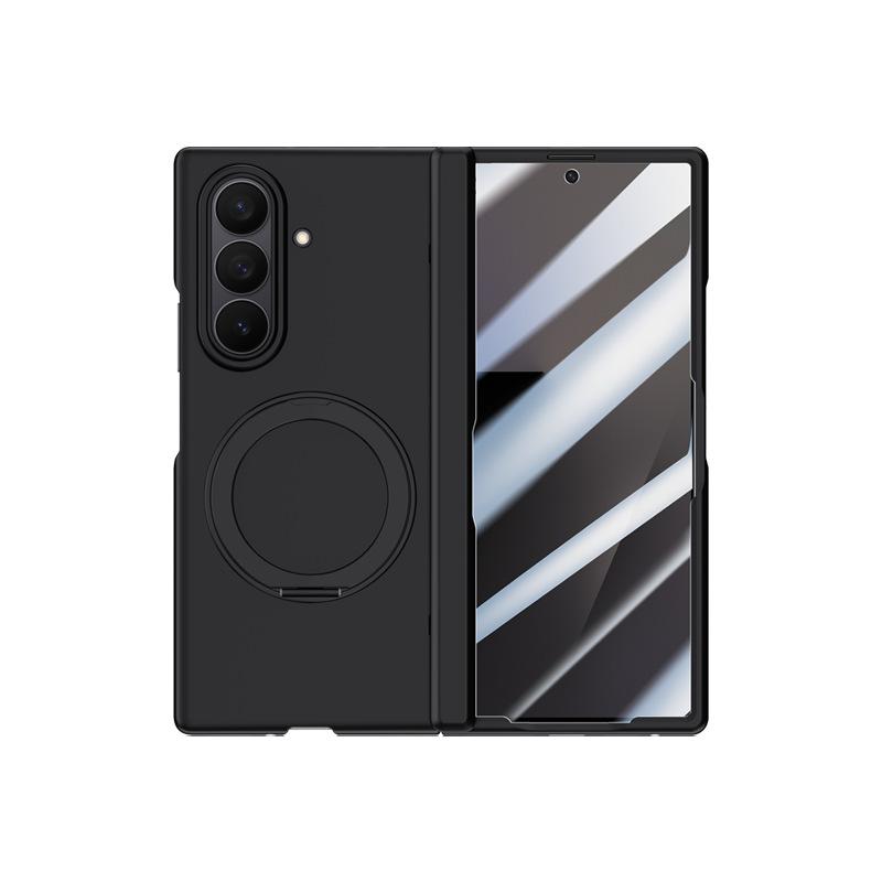 Applicable To Samsung Zfold7 Mobile Phone Case and Film Integrated Magnetic Suction Rotating Bracket ZFold7 Matte Anti-drop Central Shaft All-inclusiv