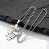 Der Orthodoxe Kirchenkreuz Halskette für Männer, Edelstahl Kreuz Jesu Halsbänder, Russischer Religiöser Glaube Schmuck Geschenk