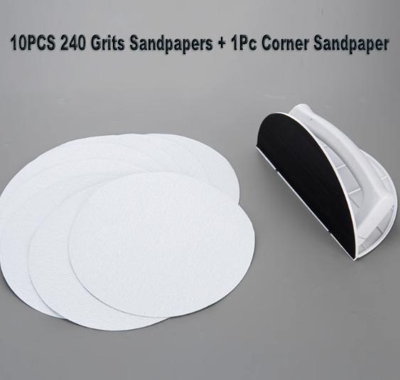 Multifunctional Semi Circular Angle Sanding Sandpaper Tool,Semicircular Internal Corner Sandpaper Hand Grinding Board Tools