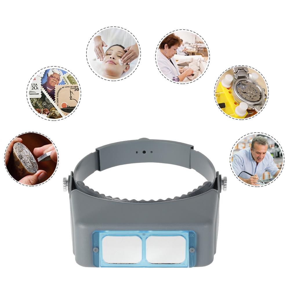 Head Wearing Glasses Magnifier Headband Eyewear Loupe Repair Third Hand Helmet Magnifying Glass Spectacles for Low Vision