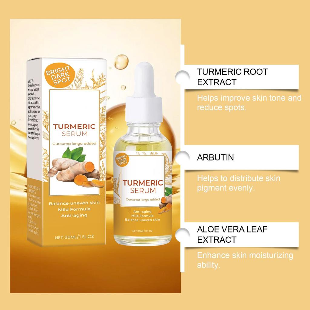 Gesichtsreiniger, schäumender Gesichtsreiniger + Kurkumaserum, Hautpflege, Tiefenreinigung, Feuchtigkeitsspendend für jede Haut, 30 ml