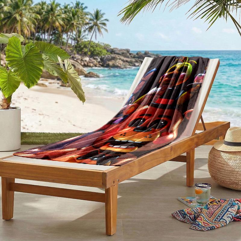 Freddy Bear Fashion Beach Towel: Ideal for Summer Adventures Soft, Absorbent and Quick Drying Suitable for Swimming and Bathing