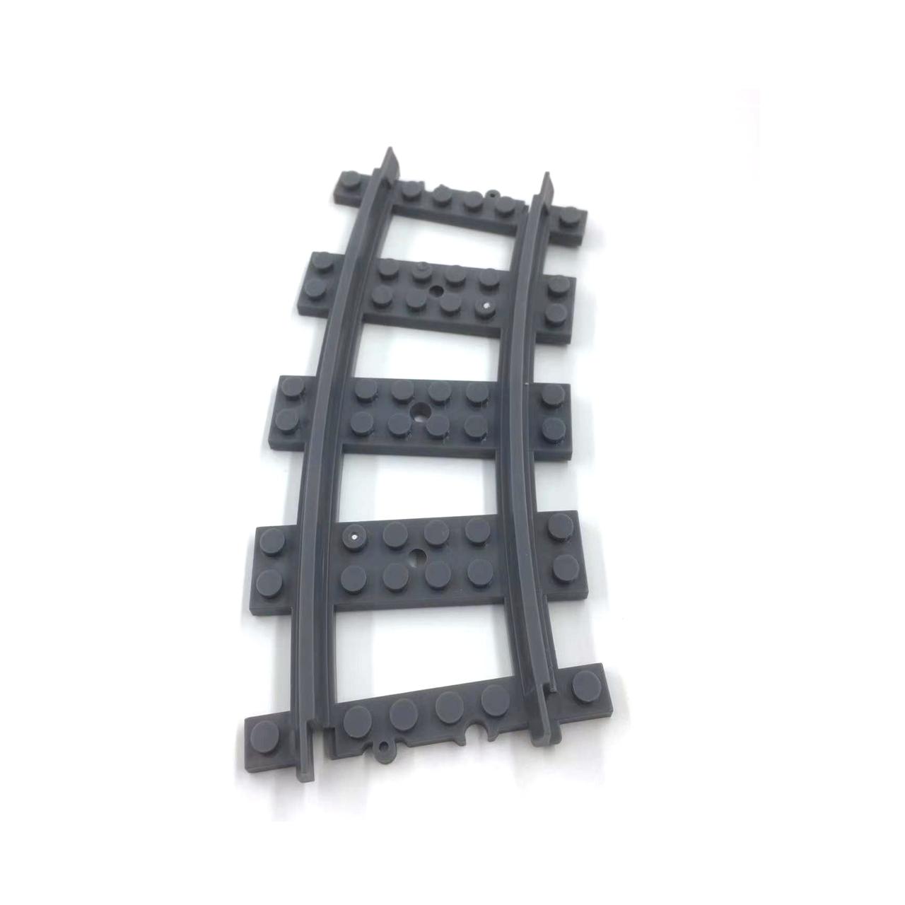 

50 шт./лот, городские поезда, железнодорожные рельсы, прямые рельсы, набор технических строительных блоков, модель кирпичей, детские классические игрушки для Curved 50pcs