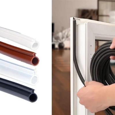 Weicher O-Typ-Türfenster-Dichtungsstreifen, O-Typ-Fensterrohrdichtung, dichtet Zugluftstopper für Fenster ab
