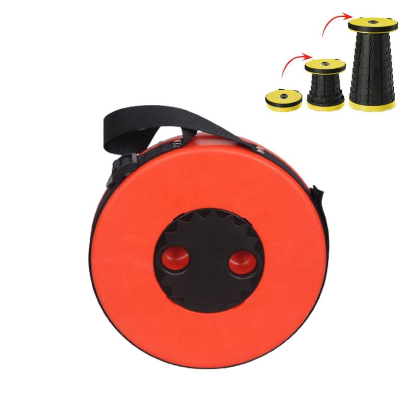 

Складной пластиковый портативный табурет Сиденье Выдвижной уличный стул для кемпинга Рыбалка красный