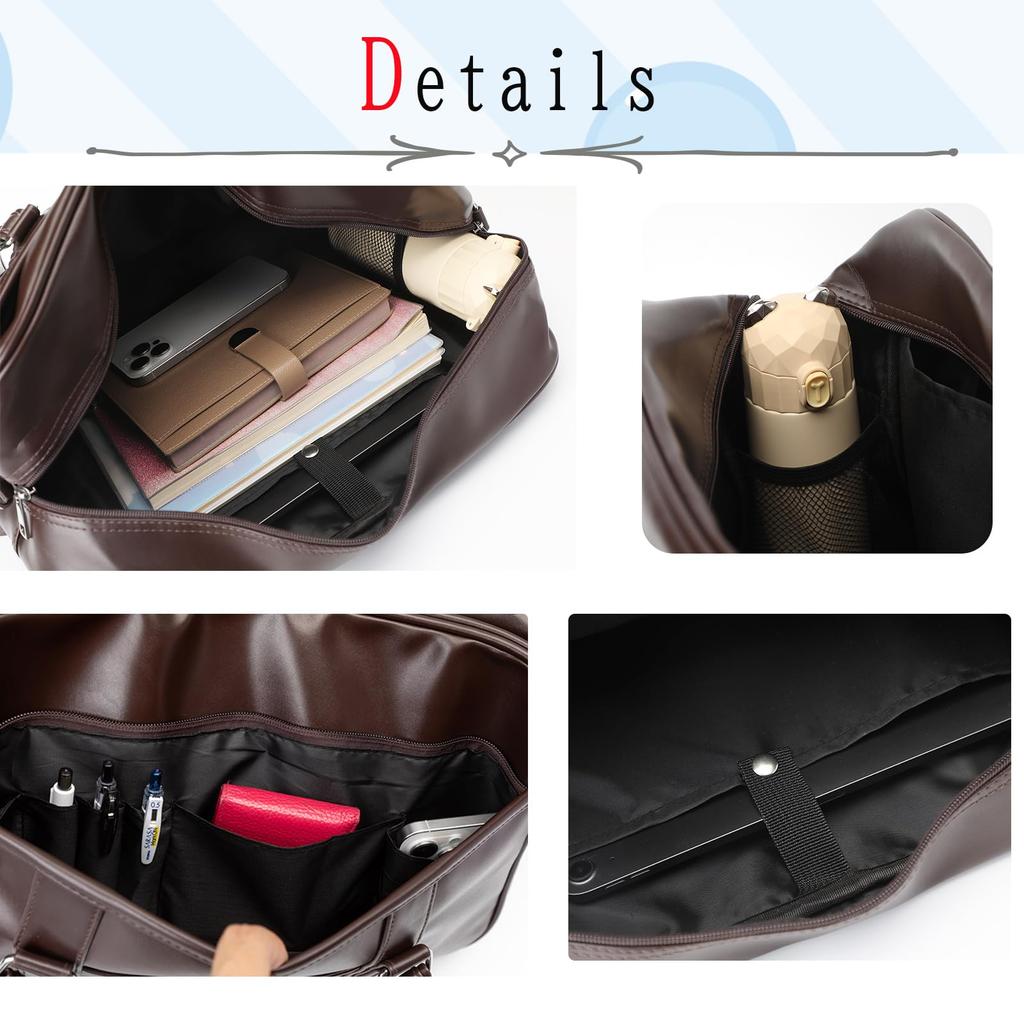School Bag for High School Faux Large Long Shoulder Unisex [Wowcarbazole] Girls, Leather, Capacity, Lightweight, Straps,