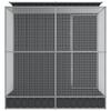 Vidaxl Aviary with Extension, Silver, 209X203X216 Cm, Steel