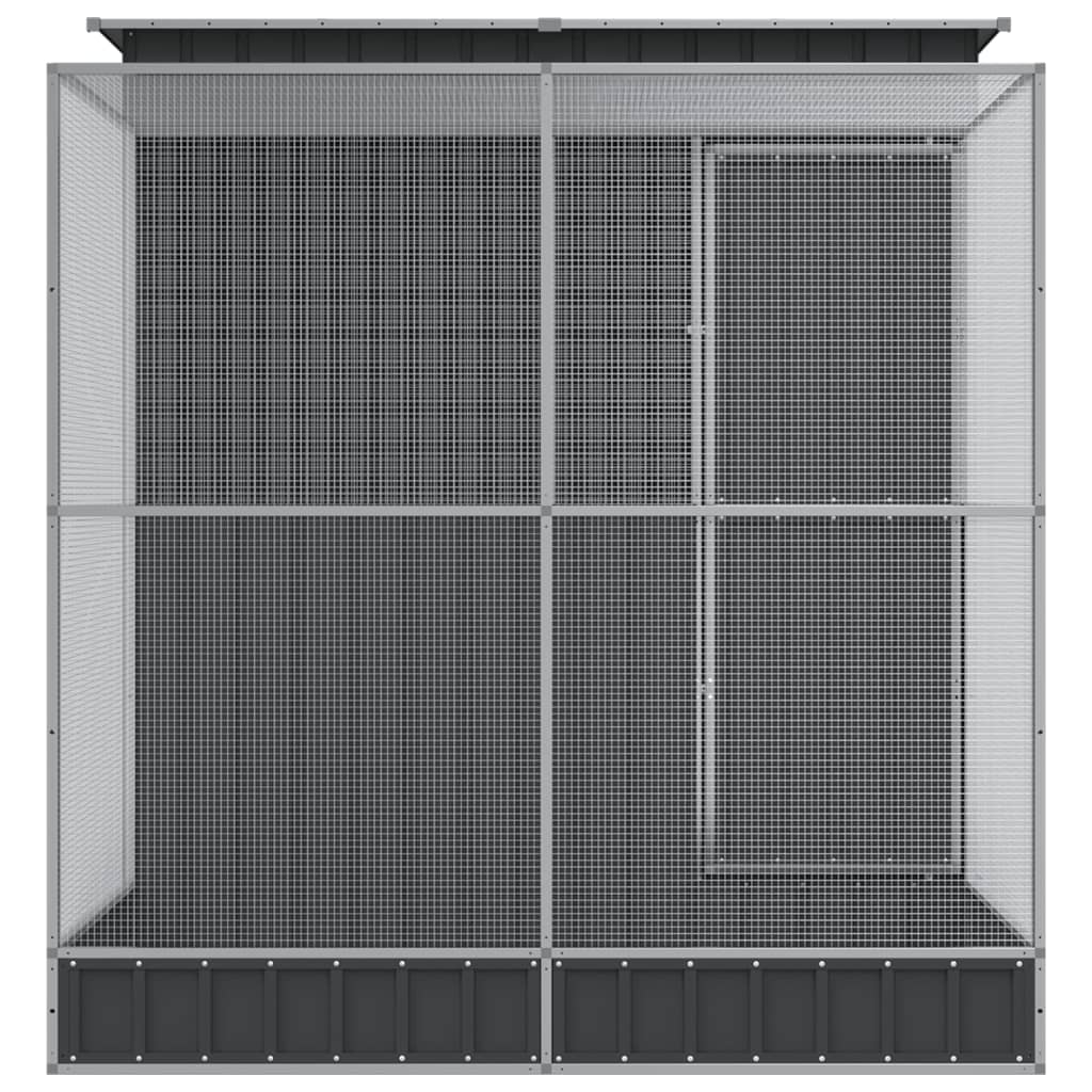 Vidaxl Aviary with Extension, Silver, 209X203X216 Cm, Steel