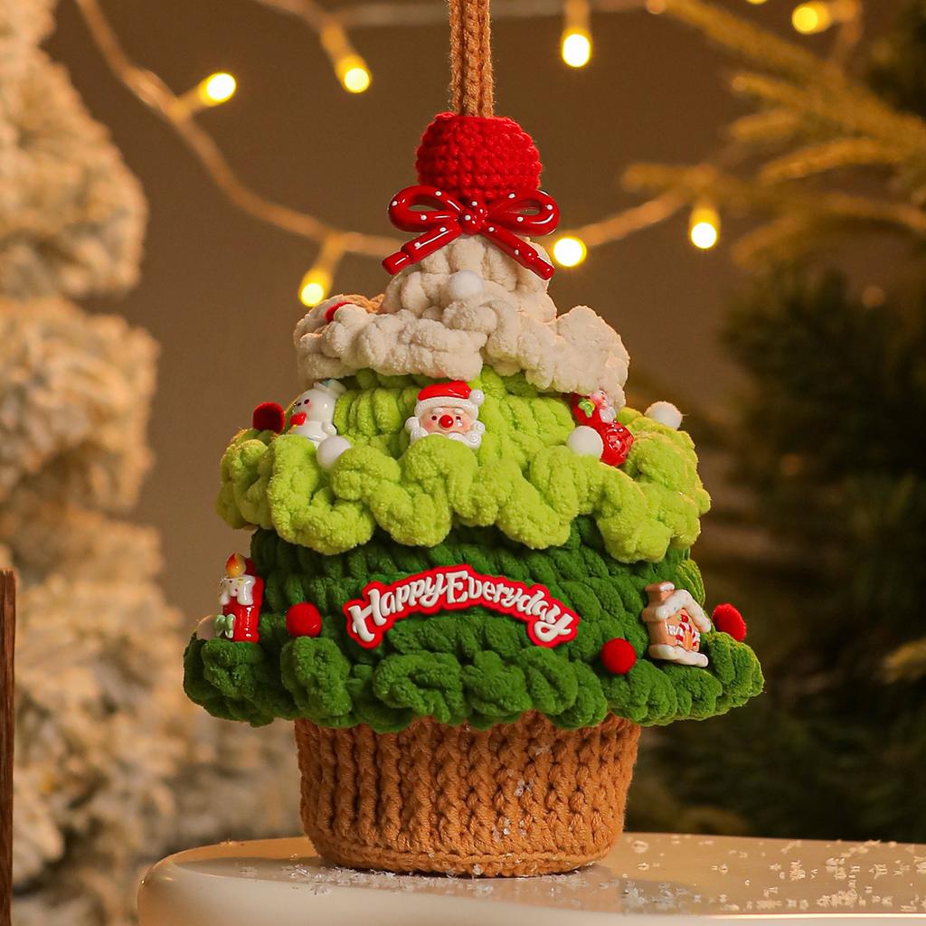 2025 handmade wool knitting Christmas tree Apple box Christmas gift packaging high-grade high-value candy gift box