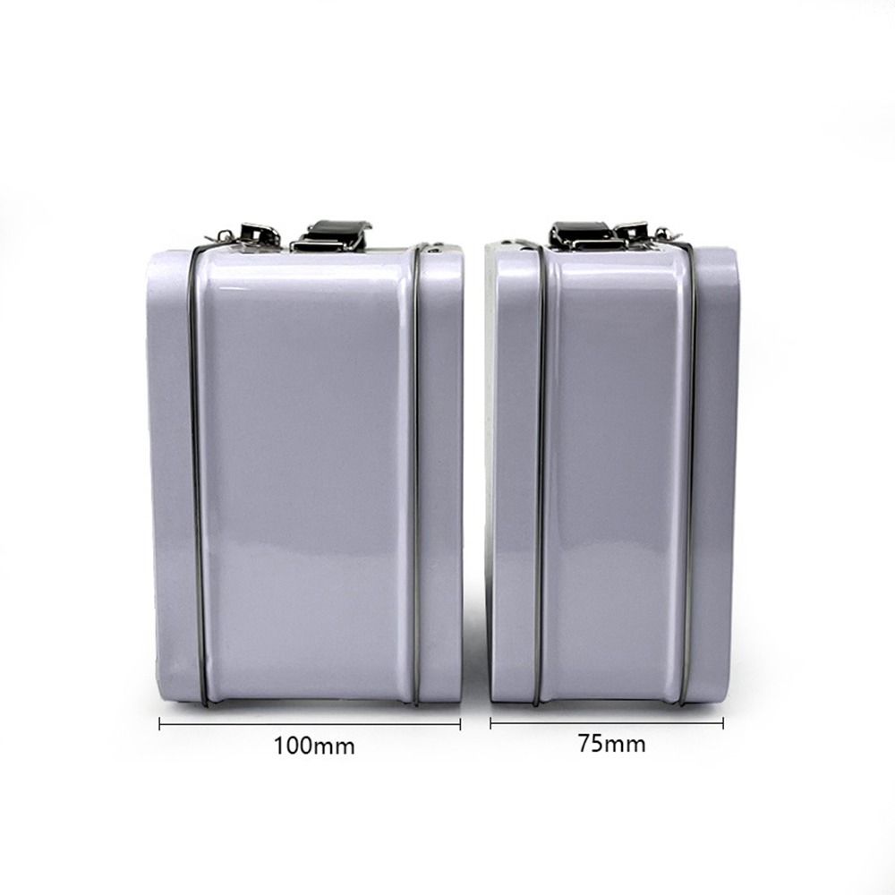 Tinplate Metal Storage Box White Black Silver Cake Packaging Box Lunch Box  Money Contain