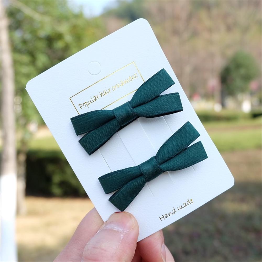 2Pcs/Set Hair Bow Clips For Girls Baby Kawii Barrettes Cute Haar Accessoires Kids Colored Ribbon Hairpins Children Hairgrip Hot