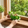 Kikker Bloempot, Grappige Liggende Kikker Bloempot, Hars Dier Plantenbak voor Huis Kantoor Bureau Tuin Decoratie