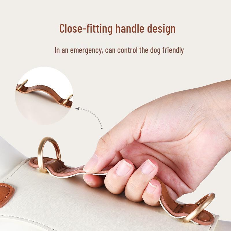 Luxury Leather Pet Harness & Leash Set for Medium & Large Dogs