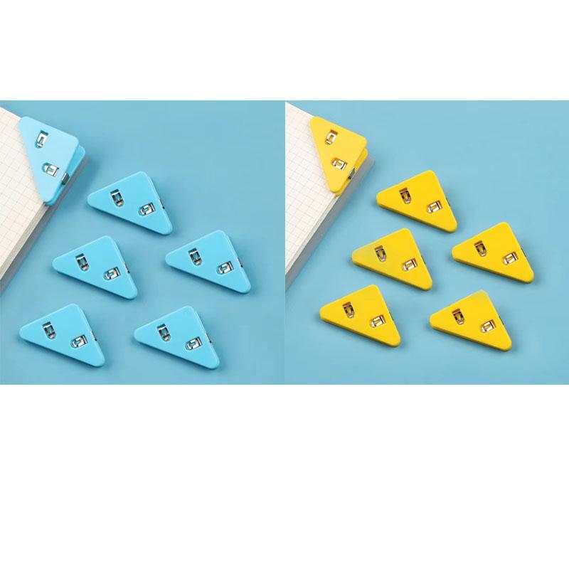 6/12PCS Triangle Plastic Bookmark Clips - Durable Page Corner Holders for Books, Students Reading & Office Organizing, Colorful