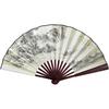 Large Folding Fan with Chinese Traditional Painting,Bamboo Fabric Hand Fans,with a Fabric Sleeve, for Performance,Decorations and Gifts,13inch
