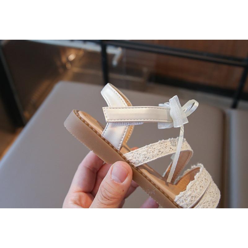 Girls’ Sandals, Summer New Arrival, Soft-Soled Children’s Princess Shoes, Korean Style Bowknot, Open-Toe Kids’ Beach Shoes