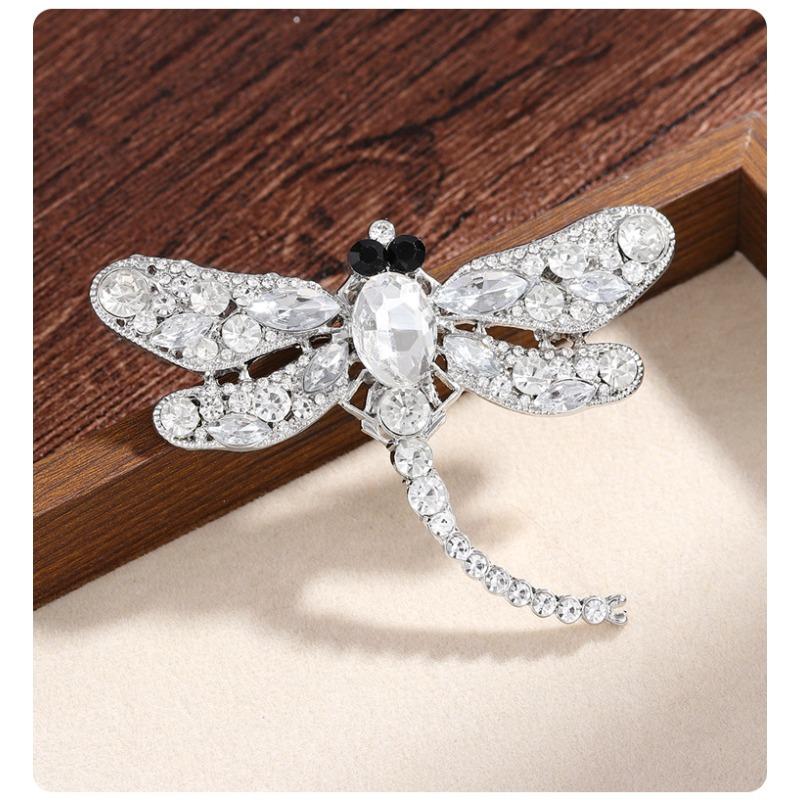 European and American Fashion, Large Dragonfly Brooch, Insect, Retro High-end Feel, Light Luxury, Women's Clothing Accessories, High-end Chest Flower