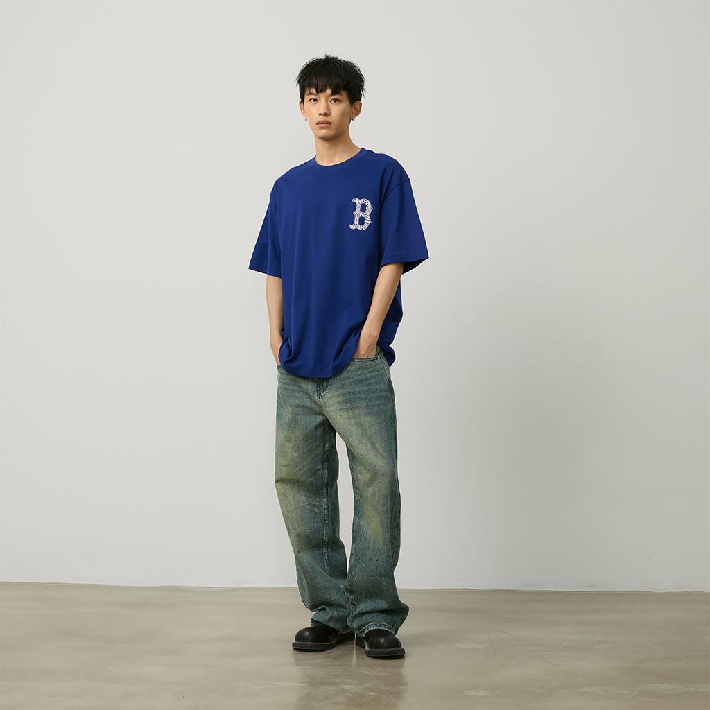 New MLB SS24 T Shirt Unisex Royal Blue 3ATSO0243-43RBS