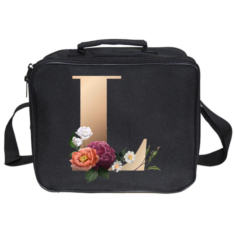 Neue bedruckte Lunchtasche mit 26 Buchstaben, großes Fassungsvermögen, Mehrfachtaschen-Lunchbox-Tasche