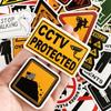 50Pcs Funny Warning Stickers Danger Banning Sign Viny Decal Car Scooter Motorcycle Suitcase Violation Sticker Classic Toy