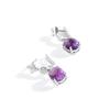 Elegant 925 Sterling Silver Women's Earrings Natural Amethyst Oval 8*10mm Gemstone Fine Jewelry for Women's Birthday Gifts