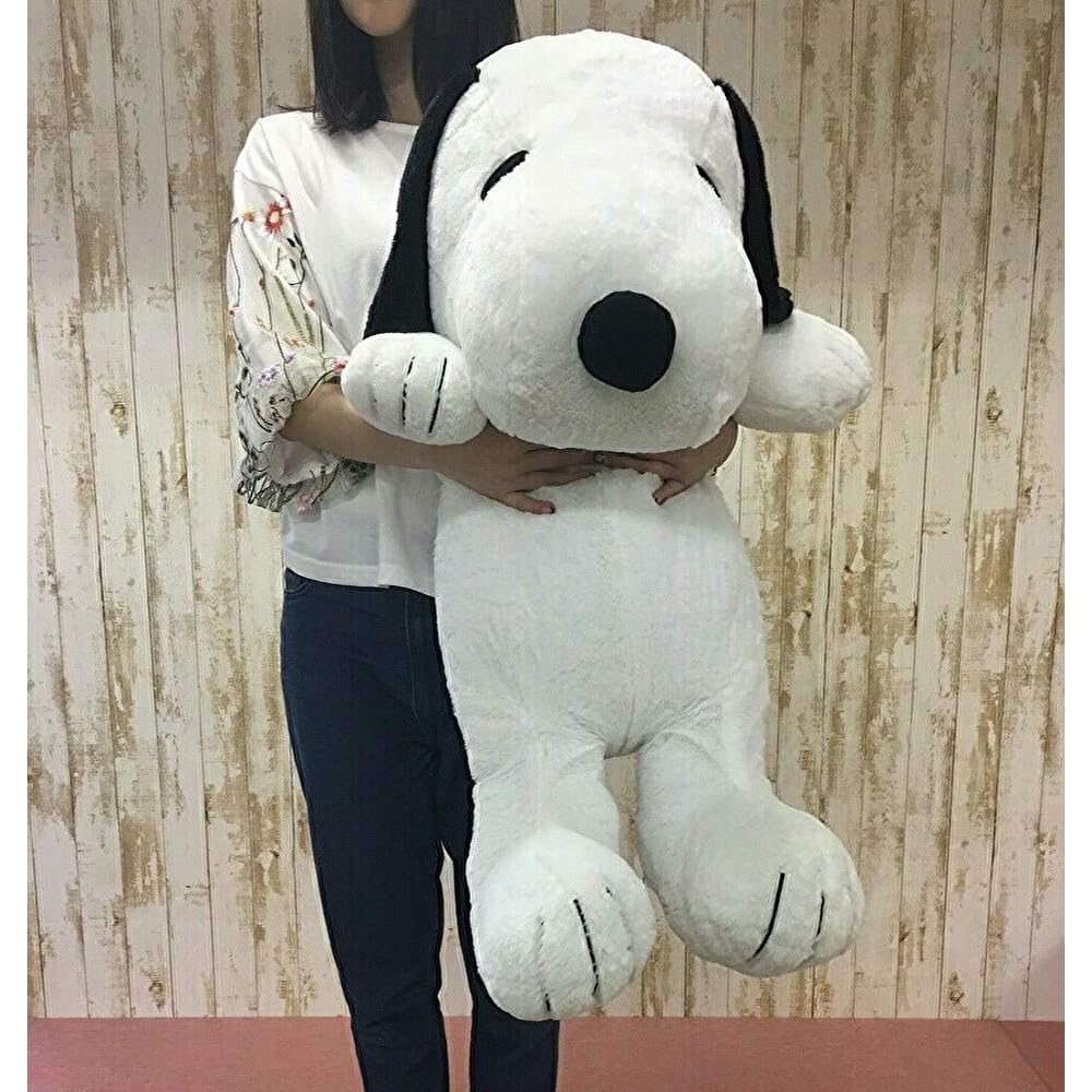 Nakajima Corporation Peanuts Snoopy Hugging Plush Toy 2L Size Black 077394-15