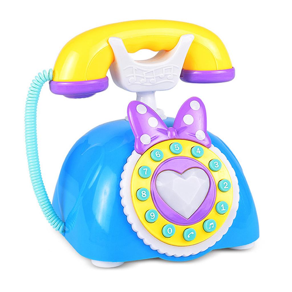 Bilingual Toy Phone Interactive Play Phone Plastic Texture for Kids Early Education with Music and Sound Effects