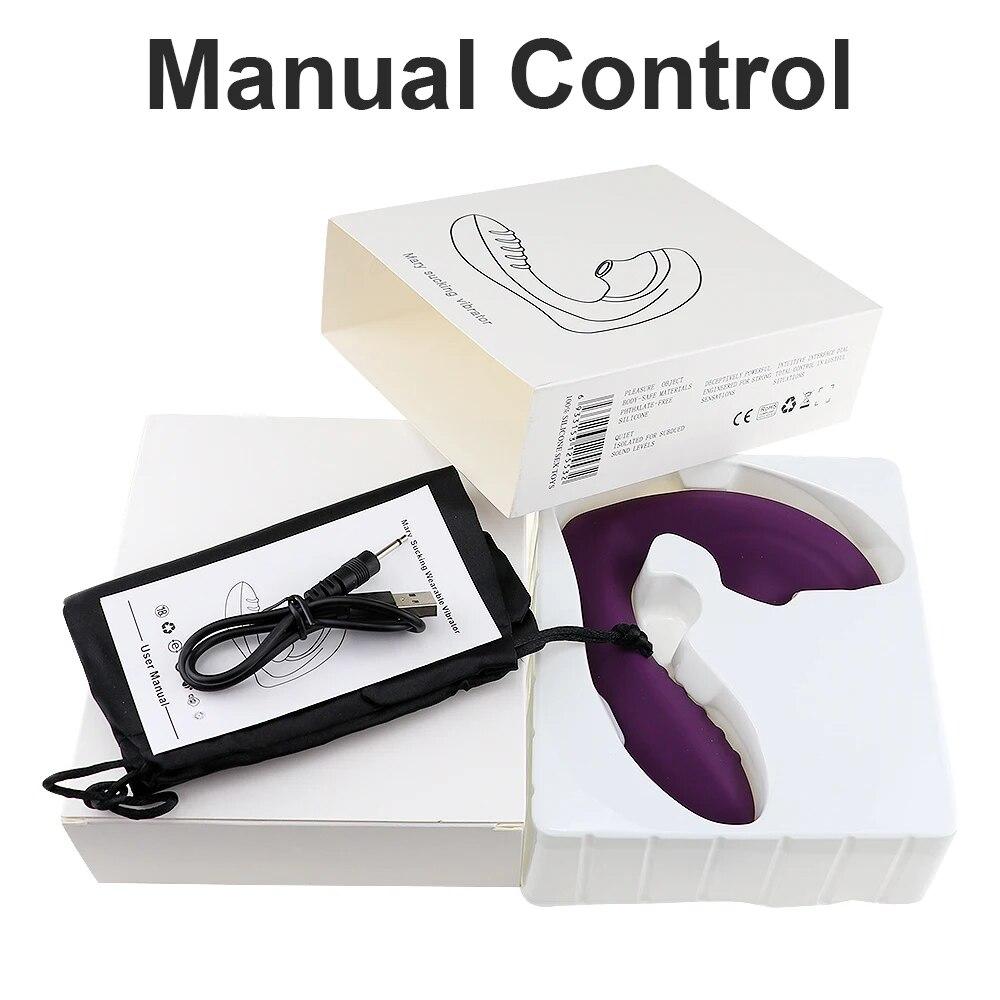 Vagina G Spot Sucker Vibrator Oral Sex Suction Clitoris Nipple Stimulation Wearable Female Masturbation Erotic Sex Toy for Women